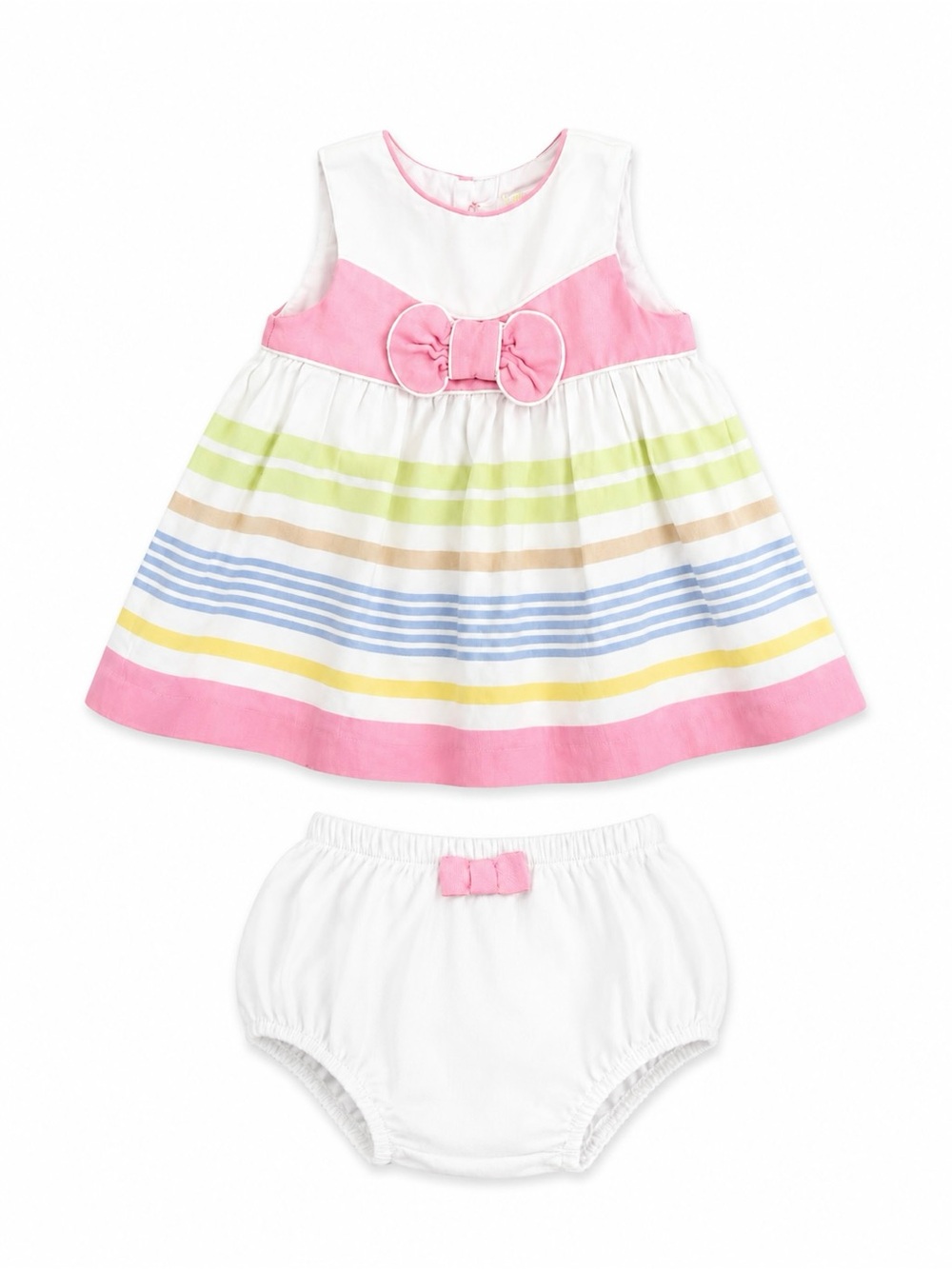 Mayoral Newborn Baby Girl Striped Dress & Bloomers Set 1-2M 60cm